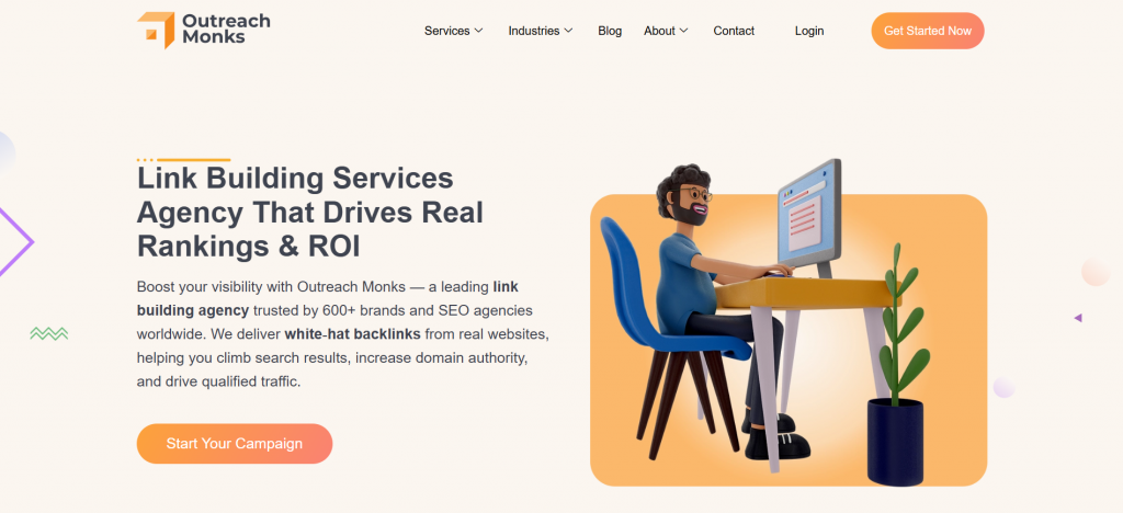 Outreach Monks Homepage image