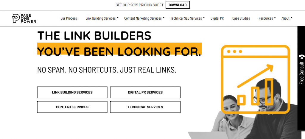 Page One Power Homepage image