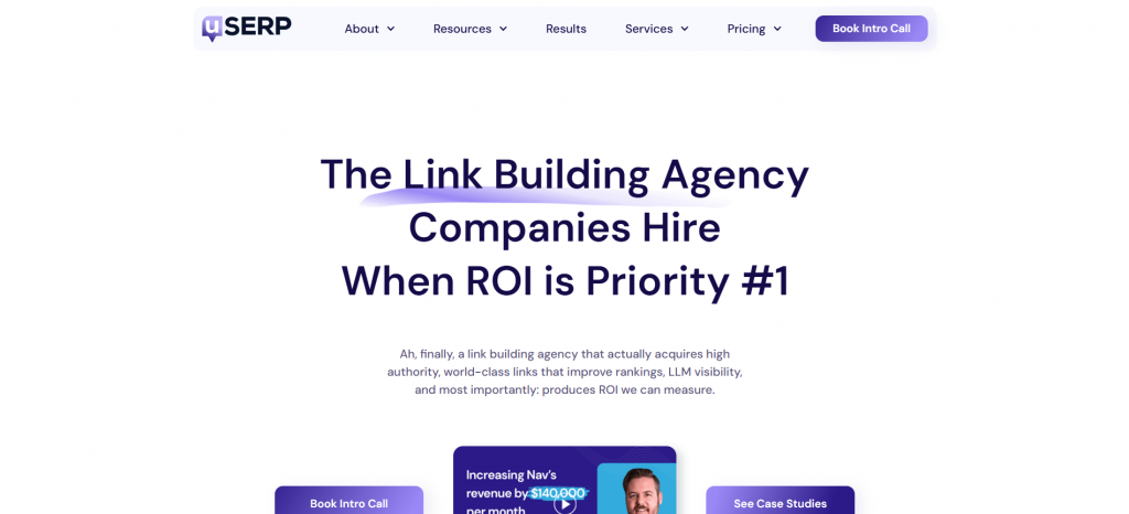 uSERP Homepage image